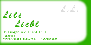 lili liebl business card